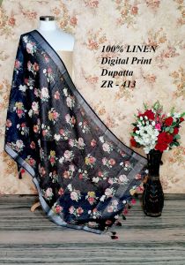 Ladies Linen Digital Print Dupatta
