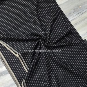 Ladies Pure Linen Stripe Fabric