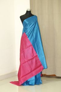 Ladies Pure Tussar Desi Silk Two Tone Saree