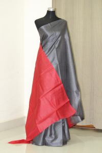Ladies Pure Tussar Desi Silk Two Tone Saree