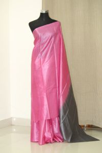 Ladies Pure Tussar Desi Silk Two Tone Saree