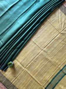 Ladies Pure Tussar Staple Ghicha Contrast Pallu Saree