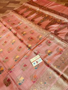 Ladies Royal Tussar Munga Silk Banarasi Floral Weave Saree