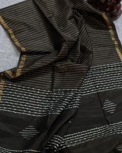 Ladies Semi Tussar Silk Handloom Pattern Saree