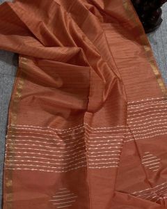 Ladies Semi Tussar Silk Handloom Pattern Saree