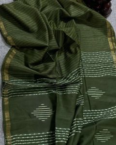 Ladies Semi Tussar Silk Handloom Pattern Saree