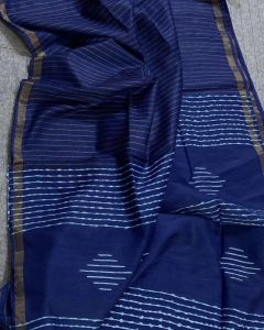 Ladies Semi Tussar Silk Handloom Pattern Saree