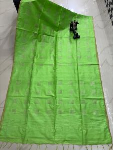 Ladies Traditional Buti Weave Soft Silk Daily Wear Saree