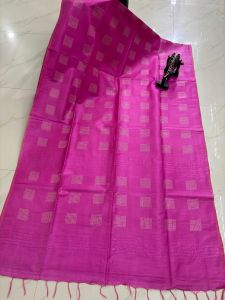 Ladies Traditional Buti Weave Soft Silk Daily Wear Saree