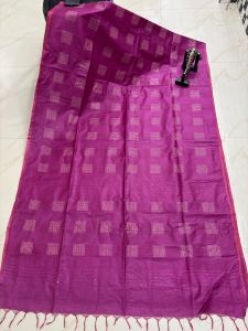 Ladies Traditional Buti Weave Soft Silk Daily Wear Saree