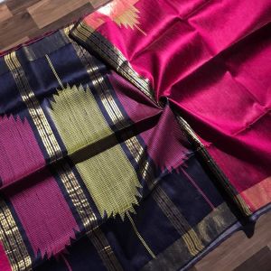 Ladies Tussar Dupion Raw Silk Handloom Weave Saree