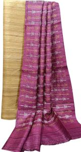 Ladies Tussar Ghicha Silk Embroidered Suit Set