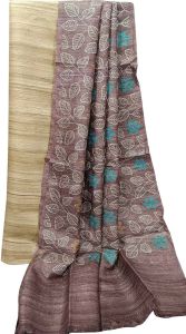 Ladies Tussar Ghicha Silk Embroidered Suit Set