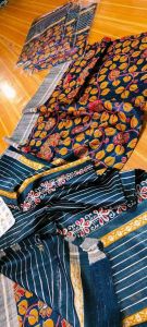 Ladies Tussar Ghicha Silk Printed Masraiz Border Saree