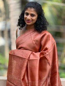 Ladies Tussar Munga Silk Banarasi Motif Saree