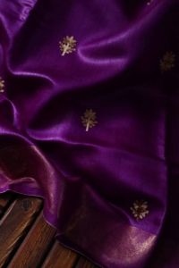 Ladies Tussar Munga Silk Embroidered Zari Border Saree