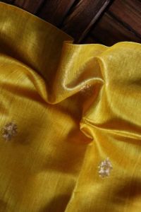 Ladies Tussar Munga Silk Embroidered Zari Border Saree