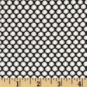 Black Hexa Mesh Net Fabric