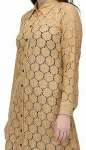 Cotton Lace Net Fabric Ladies Kurti