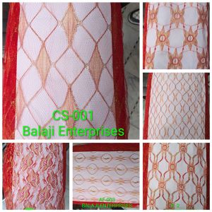 Designer Zari Floral Mosquito Net Fabric