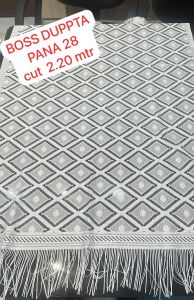 Diamond Pattern Raschel Net Dupatta