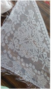 Floral Jacquard Pattern Soft Net Lace Fabric