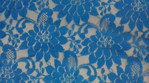 Floral Pattern Polyester Lace Net Fabric