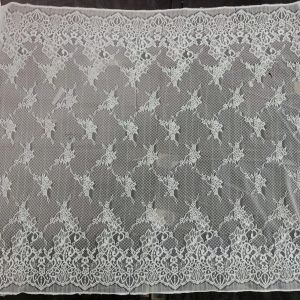 Scallop Border Floral Lace Net Fabric