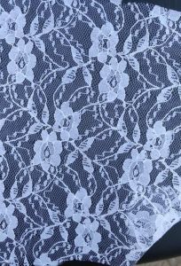 White Floral Bunda Lace Net Fabric