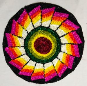 2x2 Feet Floor Rangoli Design Backdrop