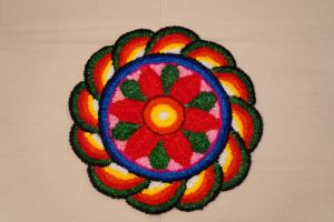 Floor Rangoli Design Backdrop