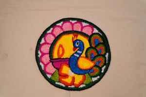 Floor Rangoli Design Backdrop