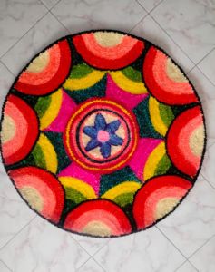 Floor Rangoli Design Backdrop
