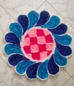 2x2 Feet Floor Rangoli Design Backdrop