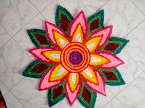 Floor Rangoli Design Backdrop