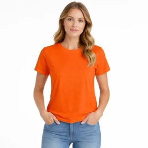 Ladies Cotton Round Neck T-Shirt