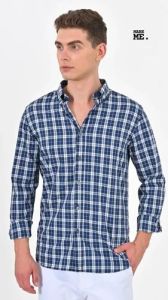Mens Cotton Checked Shirt