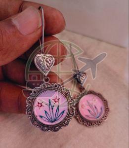 Enamel Hand Painted Earrings