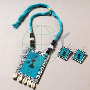 Handmade Fabric Necklace Set
