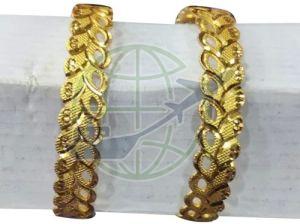 Party Wear Golden Brass Bangles
