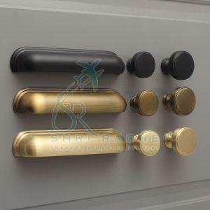 Brass Cabinet Pull Handle and Knob Set