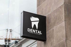 Custom LED Dental Clinic Sign Board with 3D Tooth Logo