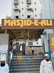 Golden LED Bulb Letter Wooden Texture ACP Fascia Sign Board