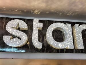 Perforated Star Effect LED Channel Letter Sign with Galaxy Glow