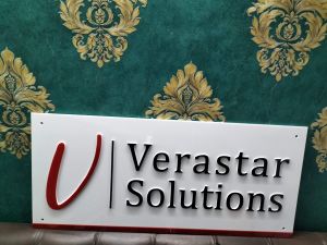 Premium Acrylic Reception Logo Panel with Raised Lettering