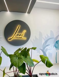 Premium Round Acrylic LED Branding Display Sign Board