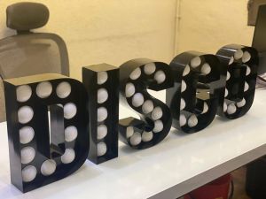 Retro LED Bulb Letter Decorative Sign Board