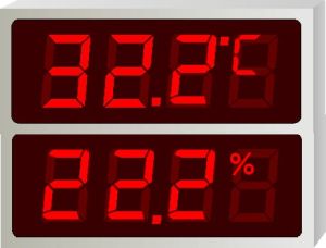 LED Large Display Temperature & Humidity Indicator