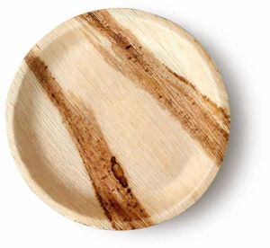 12 Inch Shallow Round Areca Leaf Plate