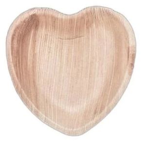 4 Inch Heart Shape Areca Leaf Plate